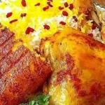 طرز تهیه پلو مرغ سرخ شده برای 3 نفر